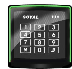 SOYAL AR-888H hálózati vezérlő, érintőbillentyűzet